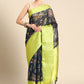 Gray Munga Silk Digital Print Floral Saree with Unstitched Blouse - Hiral Fashion | Swadesiicart