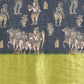 Gray Munga Silk Digital Print Floral Saree with Unstitched Blouse - Hiral Fashion | Swadesiicart