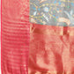 Gray Munga Silk Digital Print Floral Saree with Unstitched Blouse - Hiral Fashion | Swadesiicart
