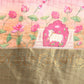 Beige Munga Silk Digital Print Floral Saree with Unstitched Blouse - Hiral Fashion | Swadesiicart