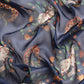 Navy Blue Munga Silk Digital Print Animal Print Saree with Unstitched Blouse - Hiral Fashion | Swadesiicart