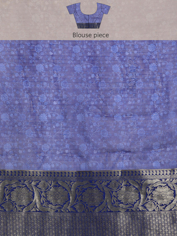 Beige Munga Silk Digital Print Kalamkari Saree with Unstitched Blouse - Hiral Fashion | Swadesiicart