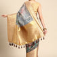 Gray Munga Silk Digital Print Kalamkari Saree with Unstitched Blouse - Hiral Fashion | Swadesiicart