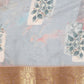Gray Munga Silk Digital Print Kalamkari Saree with Unstitched Blouse - Hiral Fashion | Swadesiicart