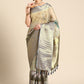 Olive Munga Silk Digital Print Kalamkari Saree with Unstitched Blouse - Hiral Fashion | Swadesiicart