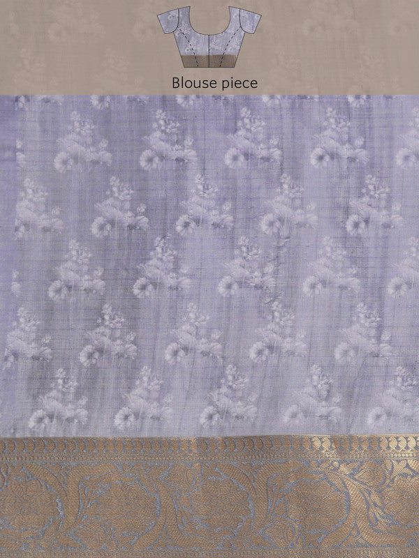 Olive Munga Silk Digital Print Kalamkari Saree with Unstitched Blouse - Hiral Fashion | Swadesiicart