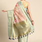 Peach Munga Silk Digital Print Animal Print Saree with Unstitched Blouse - Hiral Fashion | Swadesiicart
