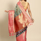 Green Munga Silk Digital Print Animal Print Saree with Unstitched Blouse - Hiral Fashion | Swadesiicart