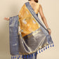 Mustard Munga Silk Digital Print Animal Print Saree with Unstitched Blouse - Hiral Fashion | Swadesiicart