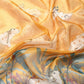 Mustard Munga Silk Digital Print Animal Print Saree with Unstitched Blouse - Hiral Fashion | Swadesiicart