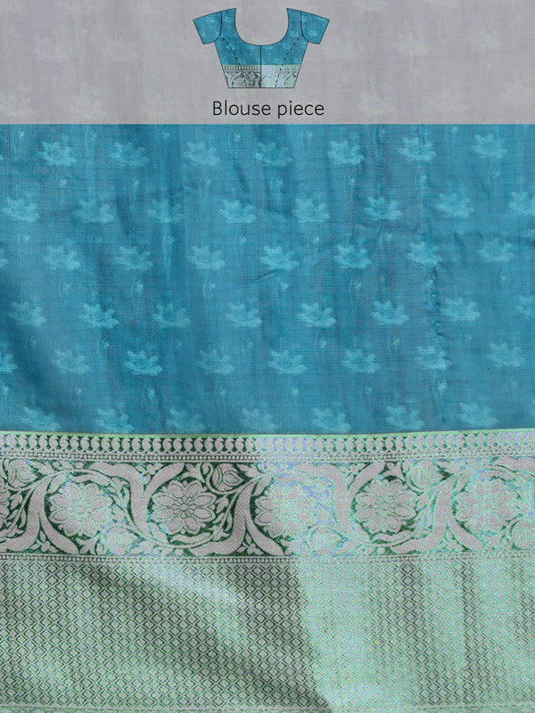 Olive Munga Silk Digital Print Animal Print Saree with Unstitched Blouse - Hiral Fashion | Swadesiicart