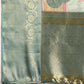 Green Munga Silk Digital Print Animal Print Saree with Unstitched Blouse - Hiral Fashion | Swadesiicart
