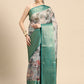 Gray Munga Silk Digital Print Animal Print Saree with Unstitched Blouse - Hiral Fashion | Swadesiicart