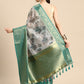 Gray Munga Silk Digital Print Animal Print Saree with Unstitched Blouse - Hiral Fashion | Swadesiicart