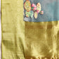 Dark Blue Munga Silk Digital Print Floral Saree with Unstitched Blouse - Hiral Fashion | Swadesiicart