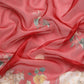Red Munga Silk Digital Print Animal Print Saree with Unstitched Blouse - Hiral Fashion | Swadesiicart
