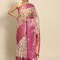 Beige Munga Silk Digital Print Animal Print Saree with Unstitched Blouse - Hiral Fashion | Swadesiicart