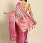Beige Munga Silk Digital Print Animal Print Saree with Unstitched Blouse - Hiral Fashion | Swadesiicart