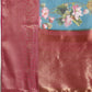 Turquoise Munga Silk Digital Print Floral Saree with Unstitched Blouse - Hiral Fashion | Swadesiicart