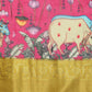 Pink Munga Silk Digital Print Animal Print Saree with Unstitched Blouse - Hiral Fashion | Swadesiicart