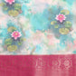Multicolor Munga Silk Digital Print Floral Saree with Unstitched Blouse - Hiral Fashion | Swadesiicart