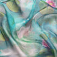 Multicolor Munga Silk Digital Print Floral Saree with Unstitched Blouse - Hiral Fashion | Swadesiicart