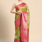 Olive Munga Silk Digital Print Animal Print Saree with Unstitched Blouse - Hiral Fashion | Swadesiicart