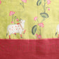 Olive Munga Silk Digital Print Animal Print Saree with Unstitched Blouse - Hiral Fashion | Swadesiicart