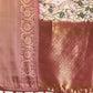 Beige Munga Silk Digital Print Animal Print Saree with Unstitched Blouse - Hiral Fashion | Swadesiicart
