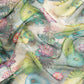 Multicolor Munga Silk Digital Print Floral Saree with Unstitched Blouse - Hiral Fashion | Swadesiicart