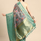 Gray Munga Silk Digital Print Floral Saree with Unstitched Blouse - Hiral Fashion | Swadesiicart