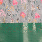 Gray Munga Silk Digital Print Floral Saree with Unstitched Blouse - Hiral Fashion | Swadesiicart