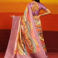 Multicolor Silk Blend Woven Zari Design Abstract Saree with Unstitched Blouse - Hiral Fashion | Swadesiicart