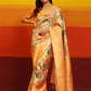 Multicolor Silk Blend Woven Zari Design Floral Saree with Unstitched Blouse - Hiral Fashion | Swadesiicart