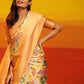 Multicolor Silk Blend Woven Zari Design Floral Saree with Unstitched Blouse - Hiral Fashion | Swadesiicart