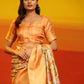 Multicolor Silk Blend Woven Zari Design Floral Saree with Unstitched Blouse - Hiral Fashion | Swadesiicart