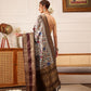 Hiral Fashion Beige Kanjivaram Soft Silk Floral Digital Print Saree | Swadesiicart