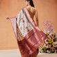 Hiral Fashion Grey Kanjeevaram Banarasi Silk Floral Digital Printed Saree | Swadesiicart