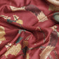 Red Kanchipuram Silk Digital Print Floral Saree with Unstitched Blouse - Hiral Fashion | Swadesiicart