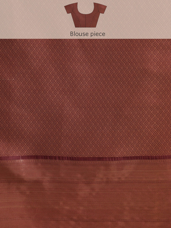 Red Kanchipuram Silk Digital Print Floral Saree with Unstitched Blouse - Hiral Fashion | Swadesiicart