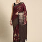Purple Kanchipuram Silk Digital Print Floral Saree with Unstitched Blouse - Hiral Fashion | Swadesiicart