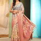 Multicolor Cotton Blend Digital Print Floral Saree with Unstitched Blouse - Hiral Fashion | Swadesiicart