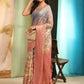 Multicolor Cotton Blend Digital Print Floral Saree with Unstitched Blouse - Hiral Fashion | Swadesiicart