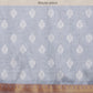 Gray Silk Blend Digital Print Striped Saree with Unstitched Blouse - Hiral Fashion | Swadesiicart