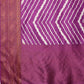 Lavender Silk Blend Digital Print Striped Saree with Unstitched Blouse - Hiral Fashion | Swadesiicart