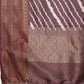 Purple Silk Blend Digital Print Striped Saree with Unstitched Blouse - Hiral Fashion | Swadesiicart
