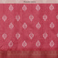 Red Silk Blend Digital Print Striped Saree with Unstitched Blouse - Hiral Fashion | Swadesiicart