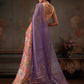 Hiral Fashion Lavender Kota Doria Tissue Silk Floral Digital Print Saree | Swadesiicart