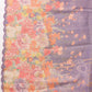 Hiral Fashion Lavender Kota Doria Tissue Silk Floral Digital Print Saree | Swadesiicart