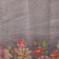 Hiral Fashion Blue Kota Doria Tissue Silk Floral Digital Print Saree | Swadesiicart